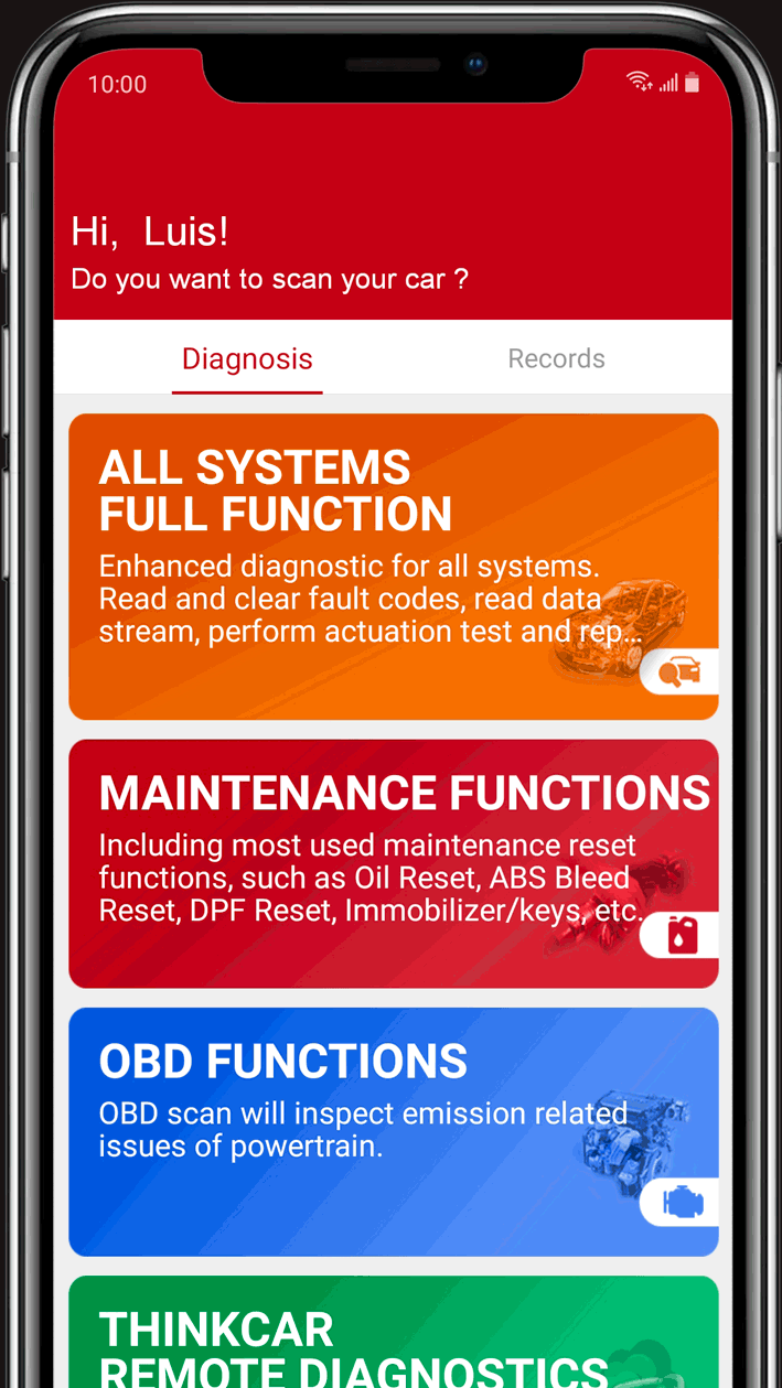 The ThinkDiag App is simple to use but has highly advanced features.